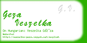 geza veszelka business card
